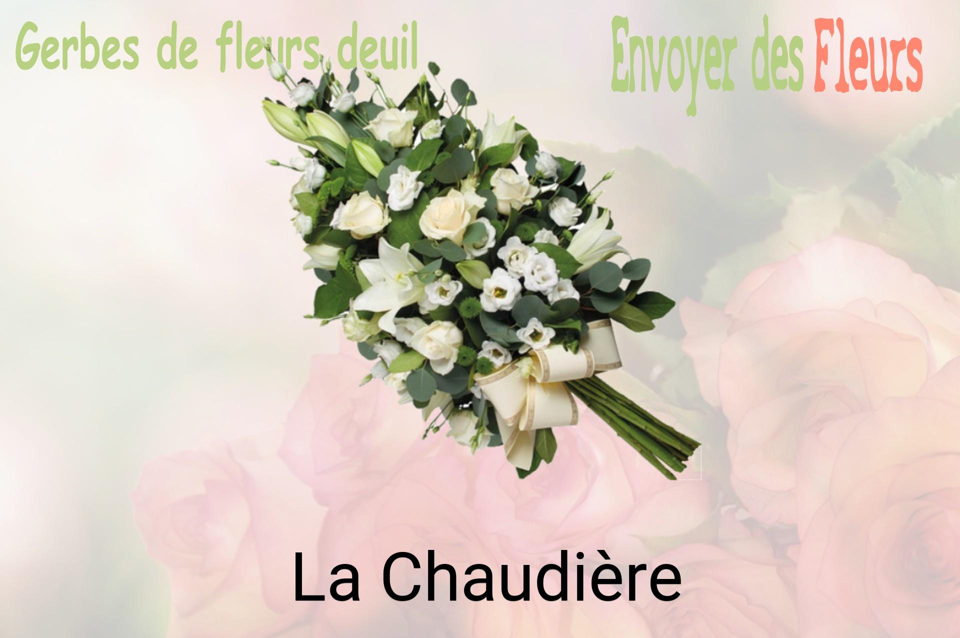 Gerbe de fleurs de deuil livrée à La Chaudière